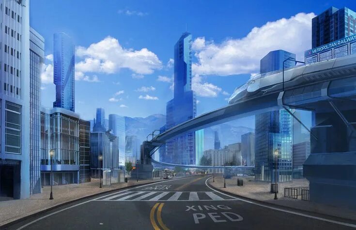 Перспектива будущего ул ленина 67 фото Liberico City Scene by xvortexbladex on DeviantArt Futuristic city, City scene, 