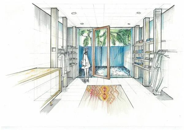 Перспектива дизайн интерьера Brief 2 Best interior paint, Gaming decor, Retail store interior