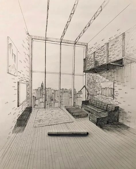 Перспектива дизайн интерьера As 10 melhores ideias e inspirações de perspective drawing room