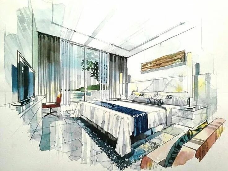 Перспективы современного дизайна Pin by Aishvaryavelmurugan on resort in 2020 Interior design sketches, Interior 