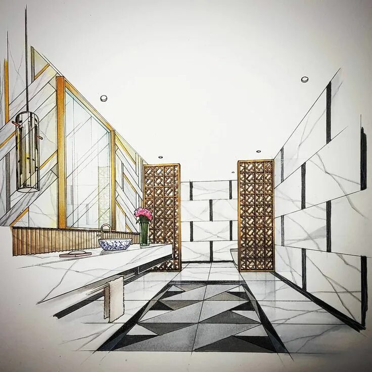 Перспективы современного дизайна Pin by Maxim Novakov on Art Interior design drawings, Interior design sketches, 