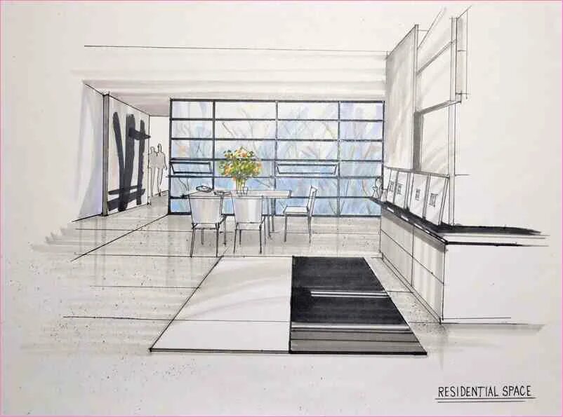 Перспективы современного дизайна Living Room Perspective Drawing at GetDrawings Free download