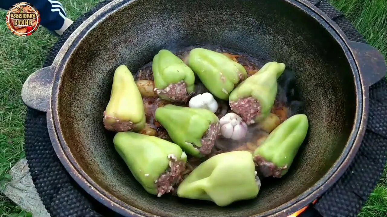 Перцы в казане рецепт с фото Фаршированный перец в Казане на костре - YouTube