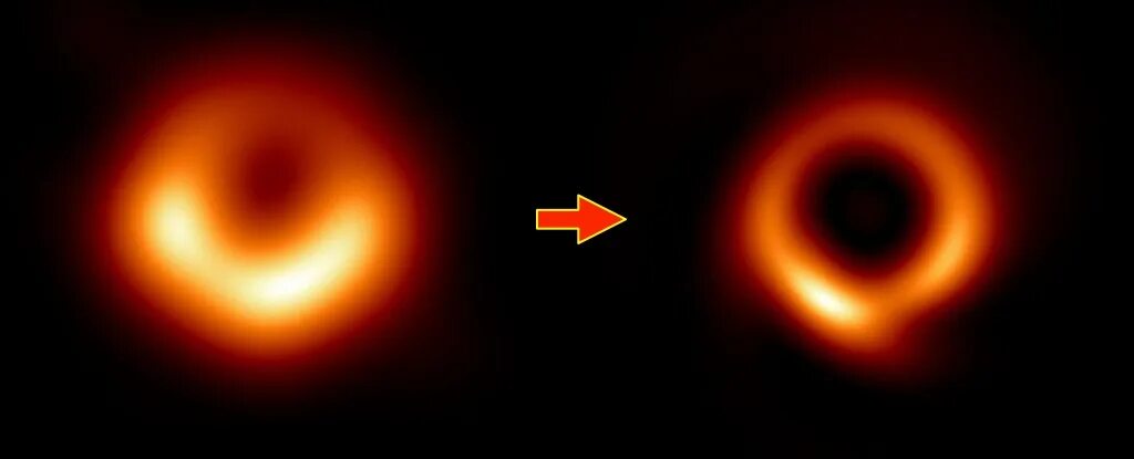 Первая фото черной дыры AI Dramatically Enhances The First-Ever Image of a Black Hole : ScienceAlert