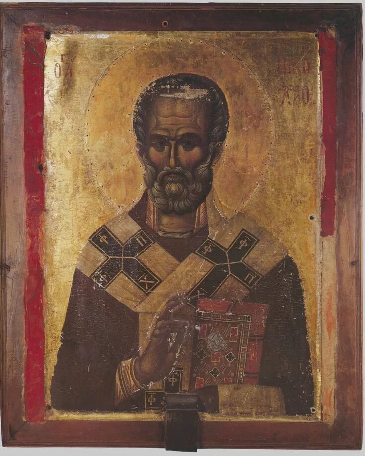 Первая икона николая чудотворца фото турция Άγιος Νικόλαος / Saint Nicholas Православная икона, Краска, Святой николай