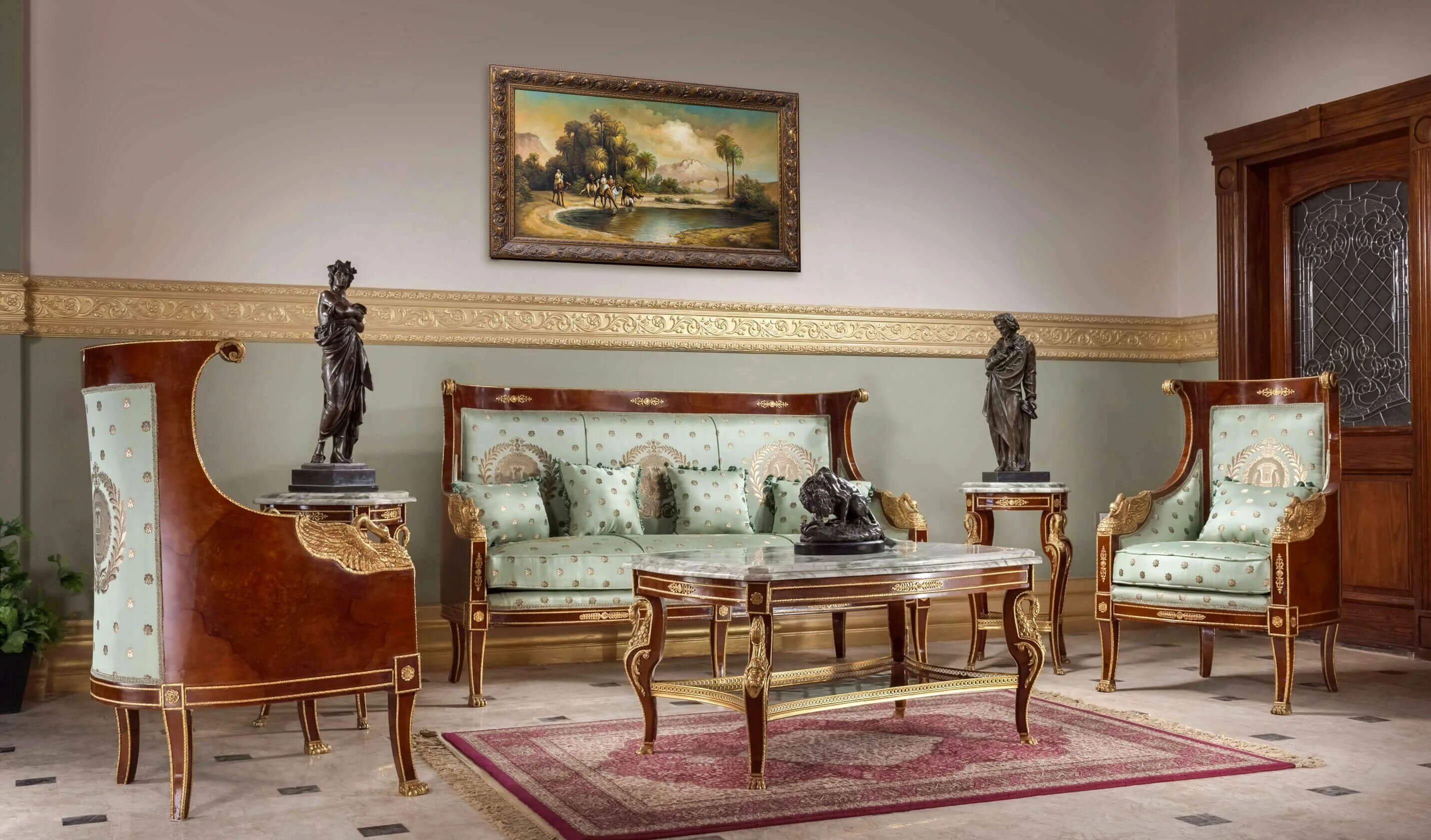 Первая мебель фото French and Italian style Seating Furniture Luxury Sofa Set Luxury italian furnit