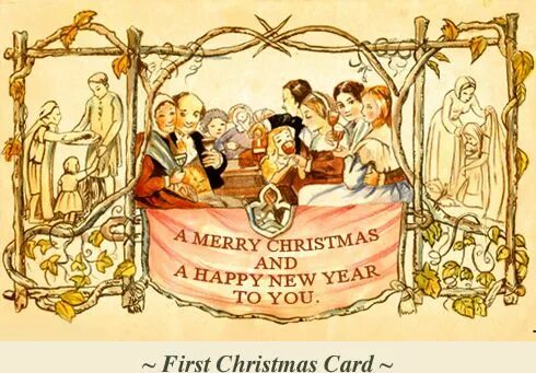 Первая открытка фото Christmas Traditions: English Victorian Merry christmas everyone, Merry christma