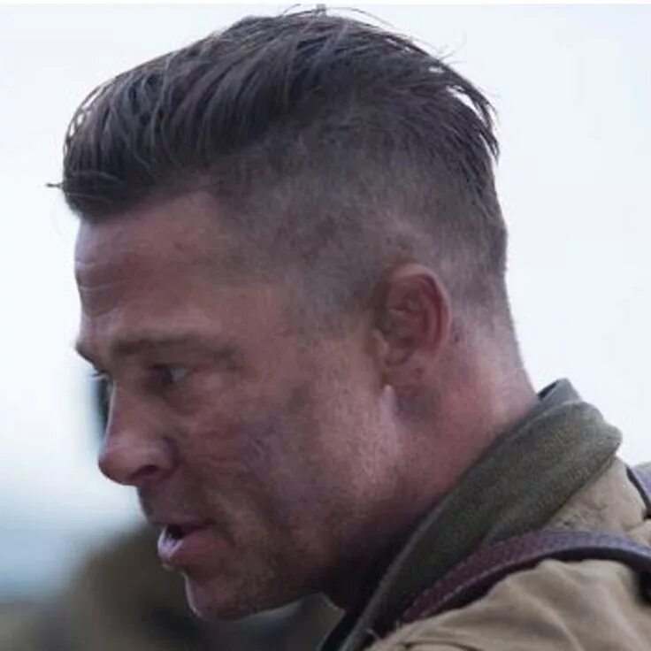 Первая прическа Every Brad Pitt Haircut & How To Get Them Fury haircut, Brad pitt fury haircut, 