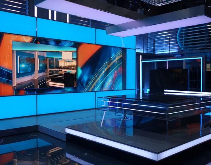 Первая студия дизайна Alexey Ivanovsky on Behance Tv set design, Design, News studio