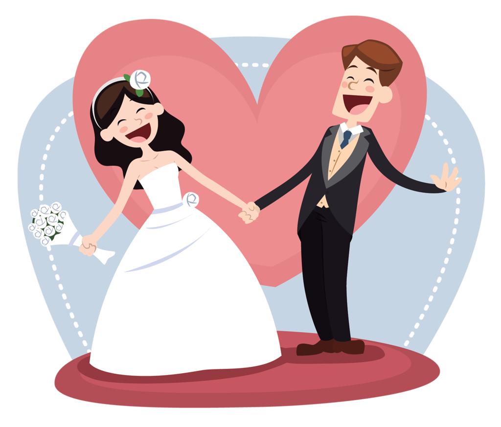 Первая свадьба картинки Ж и Н - 6 Wedding couple cartoon, Caricature wedding, Wedding illustration