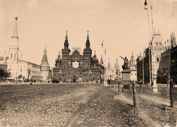 Первое фото красной площади в москве Imperial Moscow. Pre-revolutionary Russia. Старые фотографии, Памятник, Здания