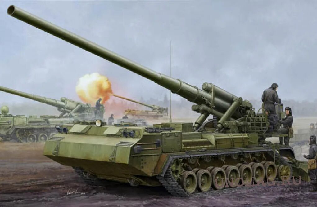 Пион военная техника фото Сборная модель 203-мм САУ 2С7M "Пион-м"