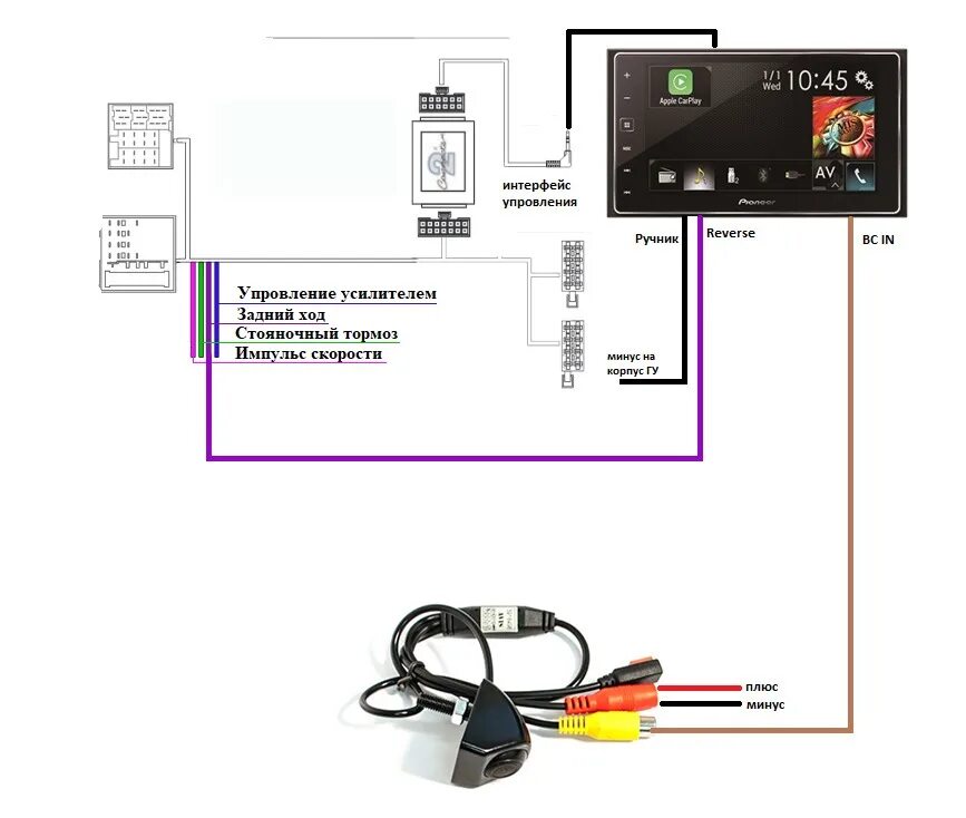 Пионер 2 din подключение Pioneer SPH-DA120, камеры заднего хода, can-bus. - Audi A3 Sportback (8PA), 1,6 