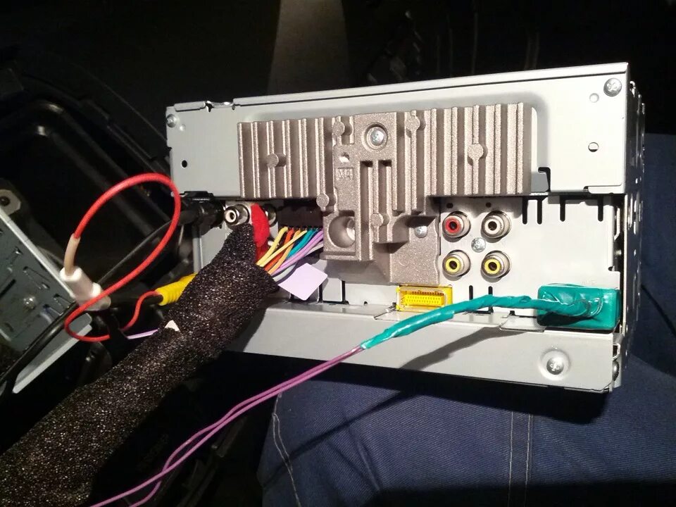 Пионер 2 din подключение установка магнитолы Pioneer 1400DVD+камера заднего хода - Mitsubishi Lancer X, 1