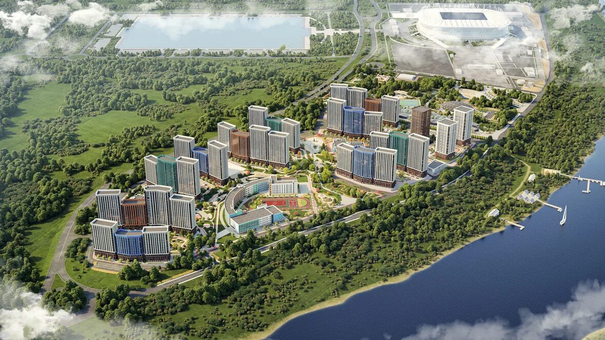 Пионер микрорайон левобережье 1 фото ЮгСтройИнвест" открыл продажи квартир в квартале у реки "Левобережье" Решения на