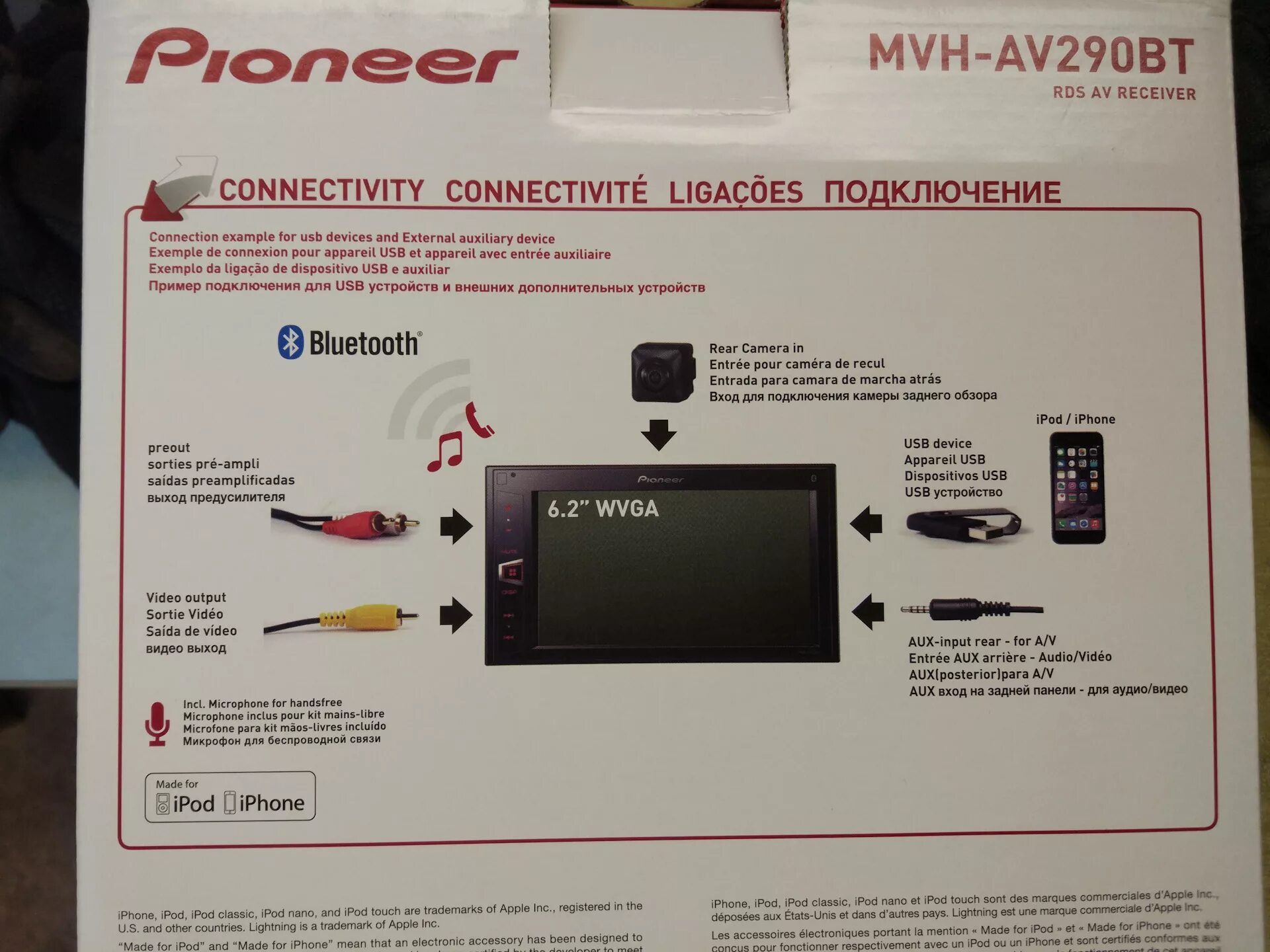 Пионер mvh av270bt подключение камера заднего вида ГУ Pioneer MVH - AV290BT - Toyota Corolla (120), 1,5 л, 2001 года автозвук DRIVE