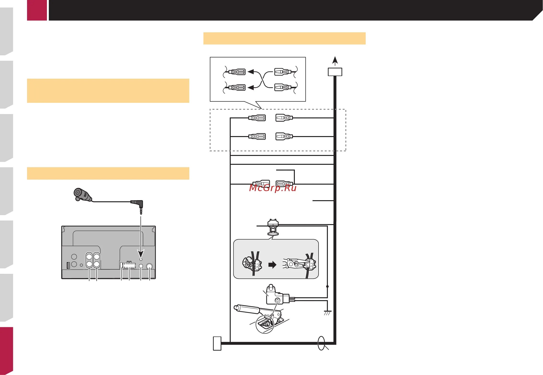 Пионер mvh av270bt подключение камера заднего вида Pioneer MVH-AV190 4x50Вт 46/52 Подключение