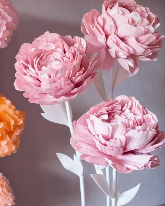 Пионы из бумаги своими руками фото Large paper flowers. Giant paper flowers. Paper flowers on the Etsy Paper flower