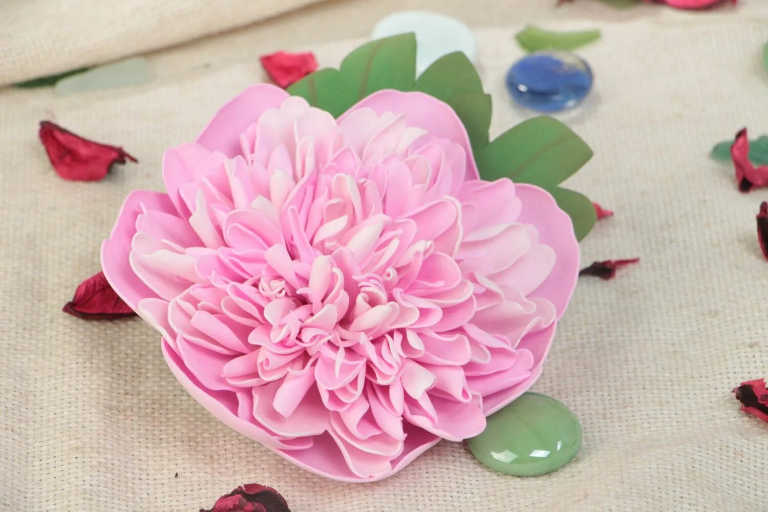 Пионы из фоамирана своими руками фото BUY Handmade design pink foamiran flower brooch textile accessories 326847449 - 