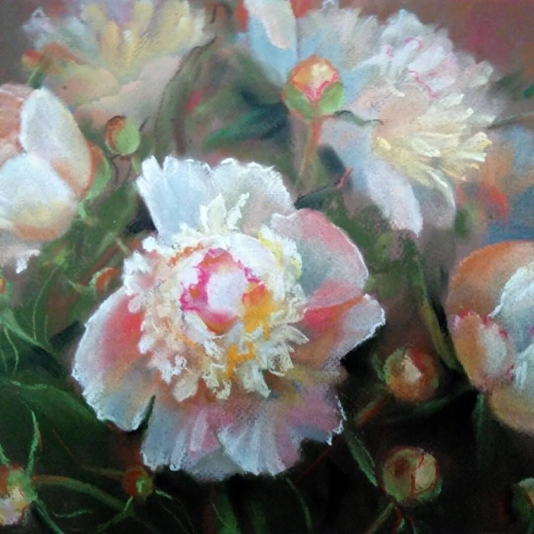 Пионы пастелью фото Pin on Art/ Inspiration