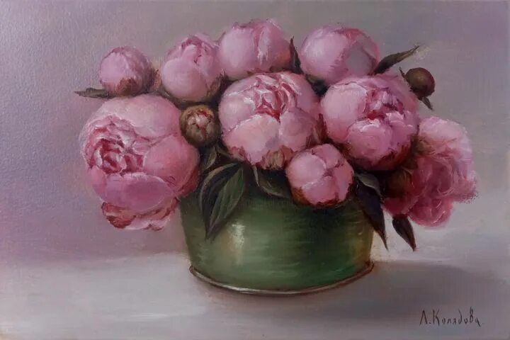 Пионы пастелью фото Spring Peonies, Картина - Liliya Kolyadova Artmajeur Картины, Художники, Абстрак