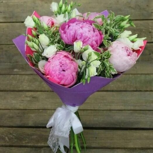 Пионы с другими цветами фото Torgus, 6035 RUB, delivery in 40 min Flowwow - flower delivery Moscow