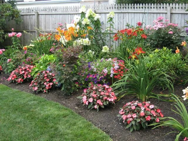 Пионы с лилиями на клумбе фото A Colorful Summer Garden - Fine Gardening in 2024 Front yard garden design, Cour
