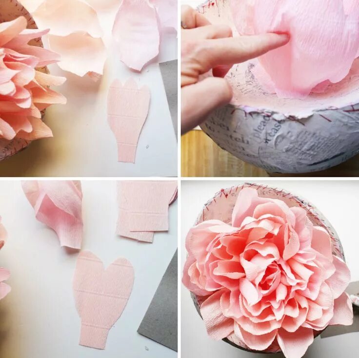 Пионы своими руками пошаговое фото tiffanie turner / canto do blog peônia pinatas Paper peonies, Giant paper flower