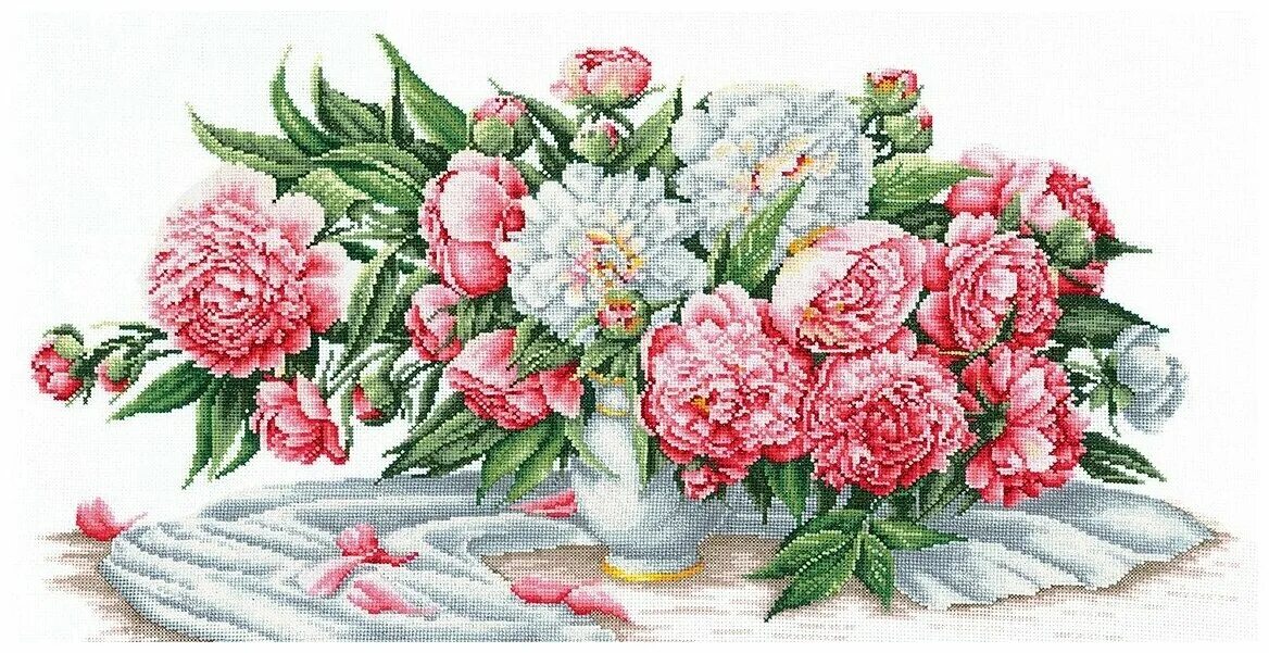 Пионы в вазе схема Пионы цветы - купить по низкой цене на Яндекс Маркете