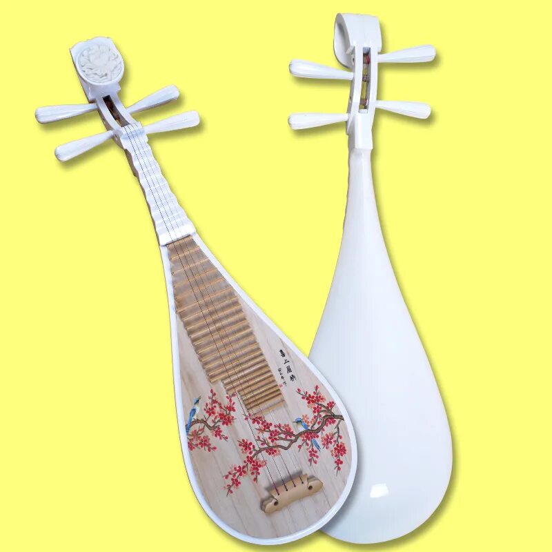 Пипа музыкальный инструмент фото NEW LUTE Pipa musical instrument hardwood white colored drawing child pipa lute 
