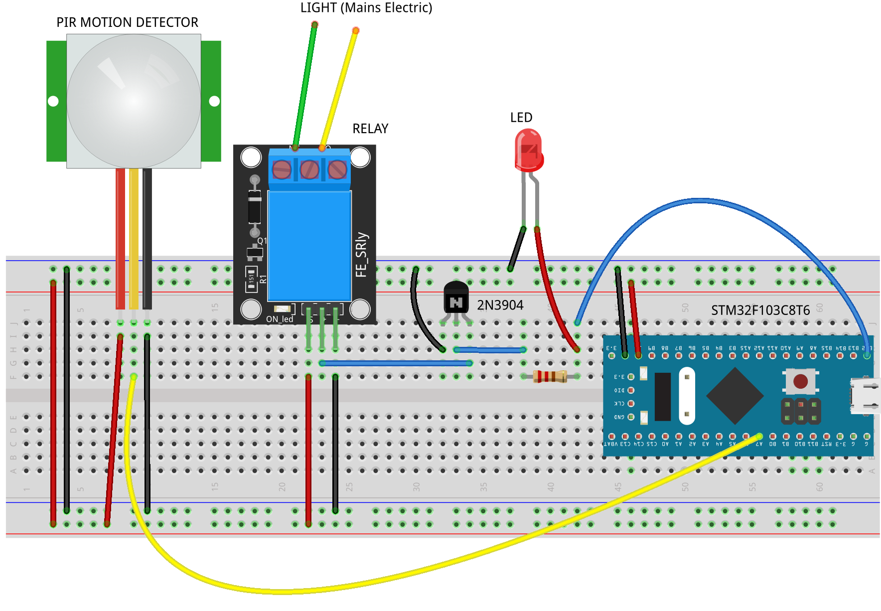 Пир датчик подключение PIR Sensor and Relay Switch to turn on a Light - MicroController Electronics