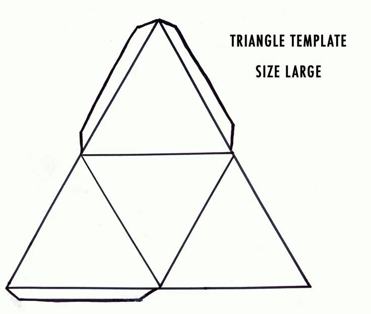 Пирамида из картона своими руками схема Triangle template, Geometric sculpture, Paper architecture