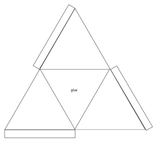 Пирамида из картона своими руками схема 3d Triangle Templates Printable Shapes Triangle template, Shape templates, Templ