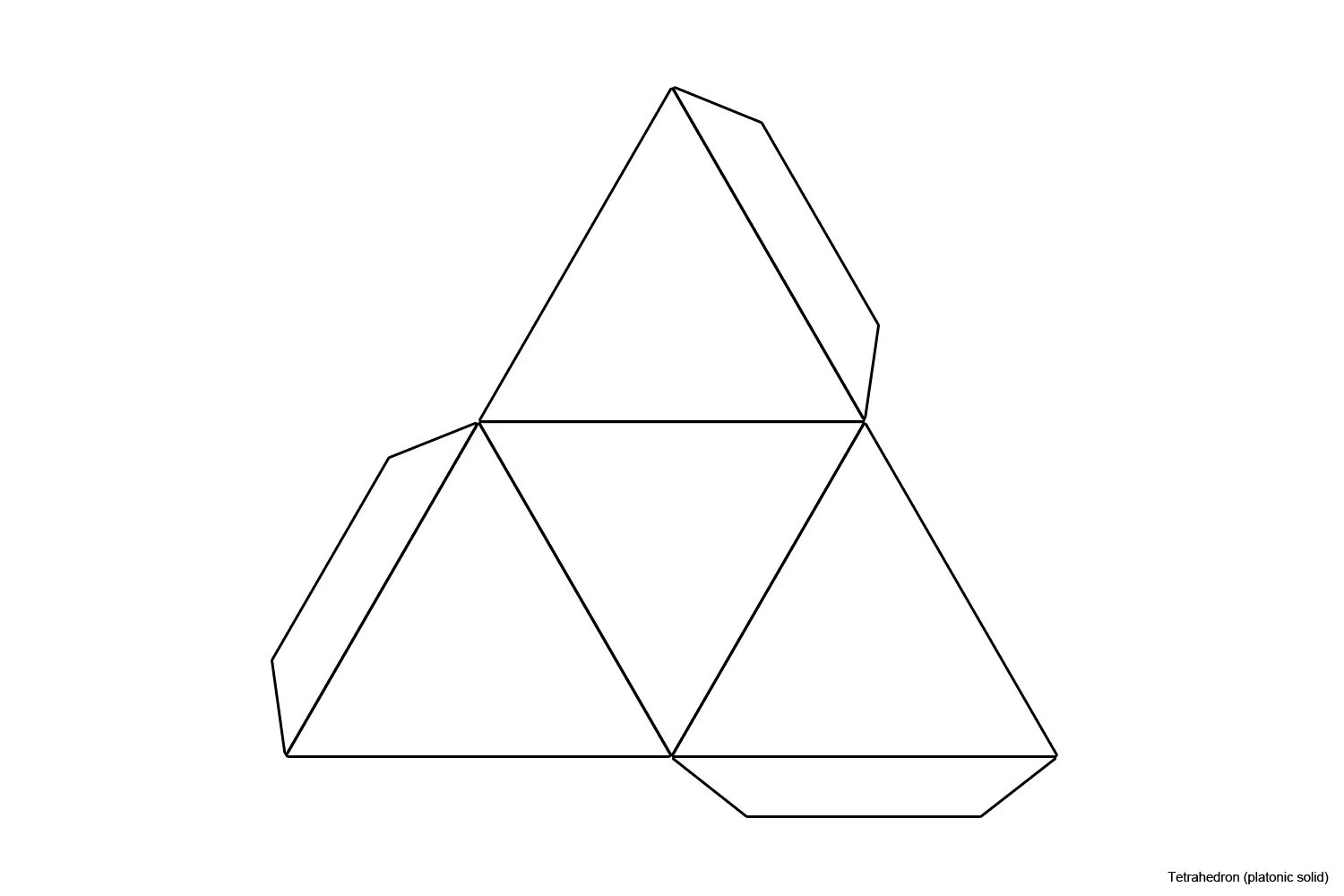 Пирамида своими руками схема File:Foldable tetrahedron (blank).jpg - Wikimedia Commons