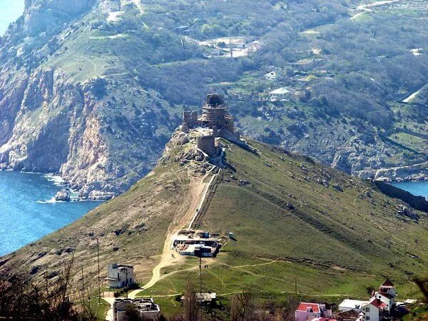 Пирамиды в крыму фото Панорама крепости Чембало и крепостной горы