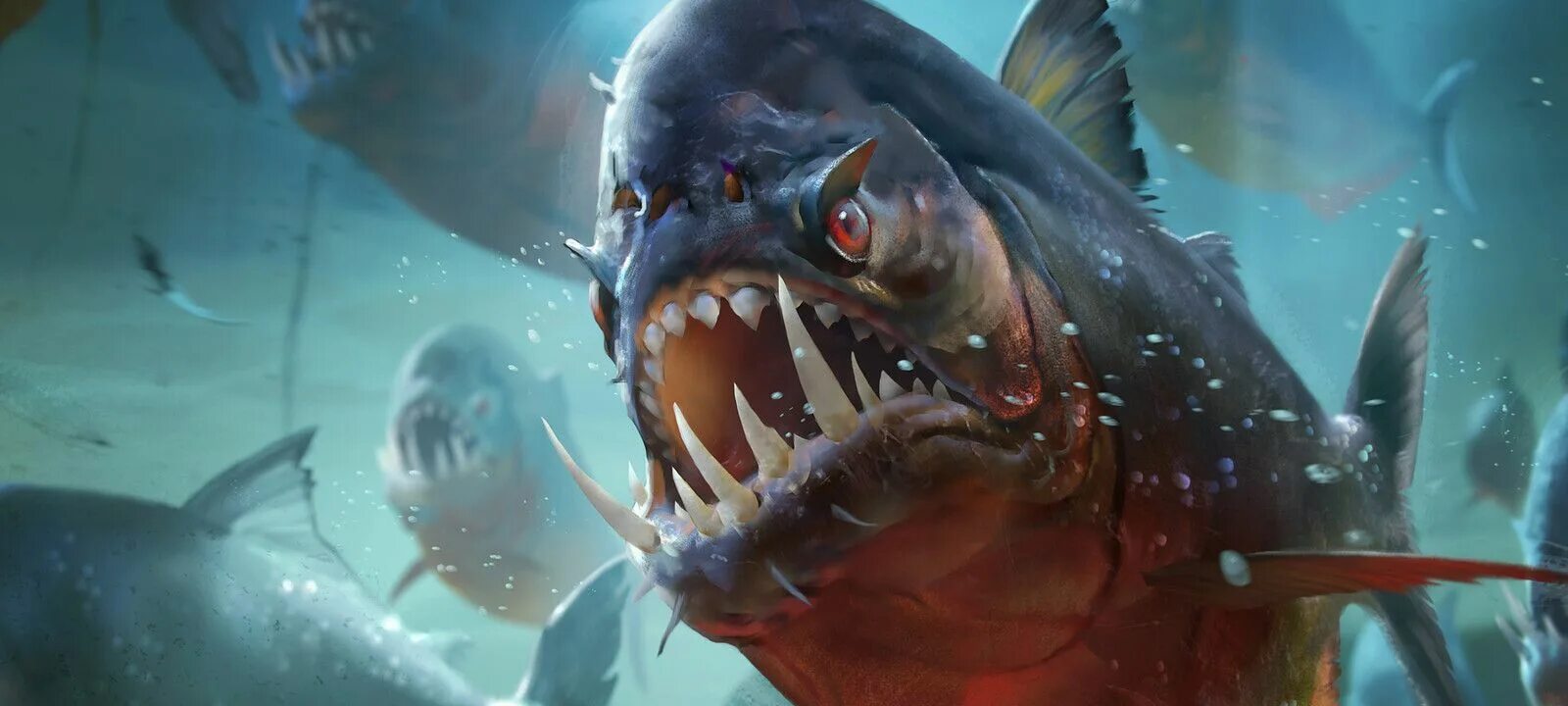 Пираньи фото в природе ArtStation - "River Piranha", Rudy Siswanto Creature art, Piranha, Wizards of th