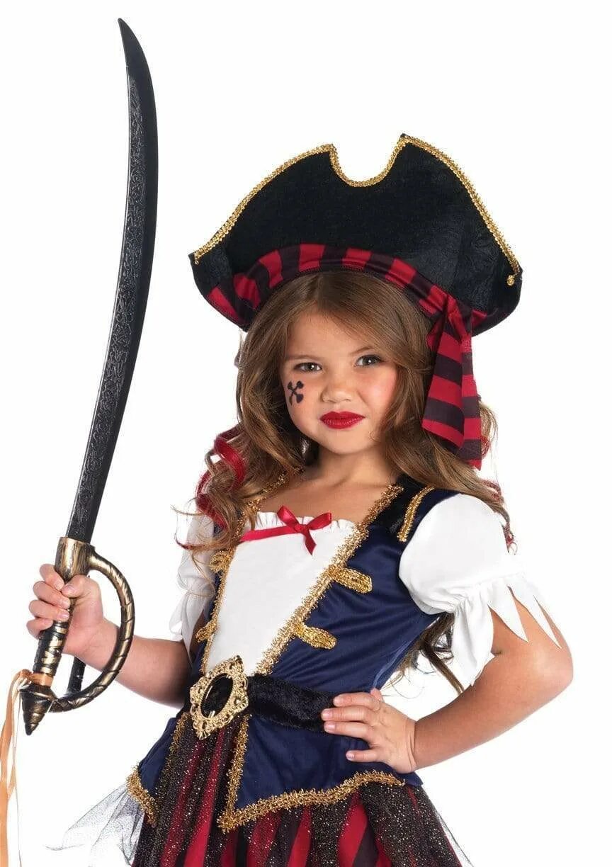 Пиратская прическа для девочки Caribbean Pirate Costume, Girl's Halloween Costumes Leg Avenue