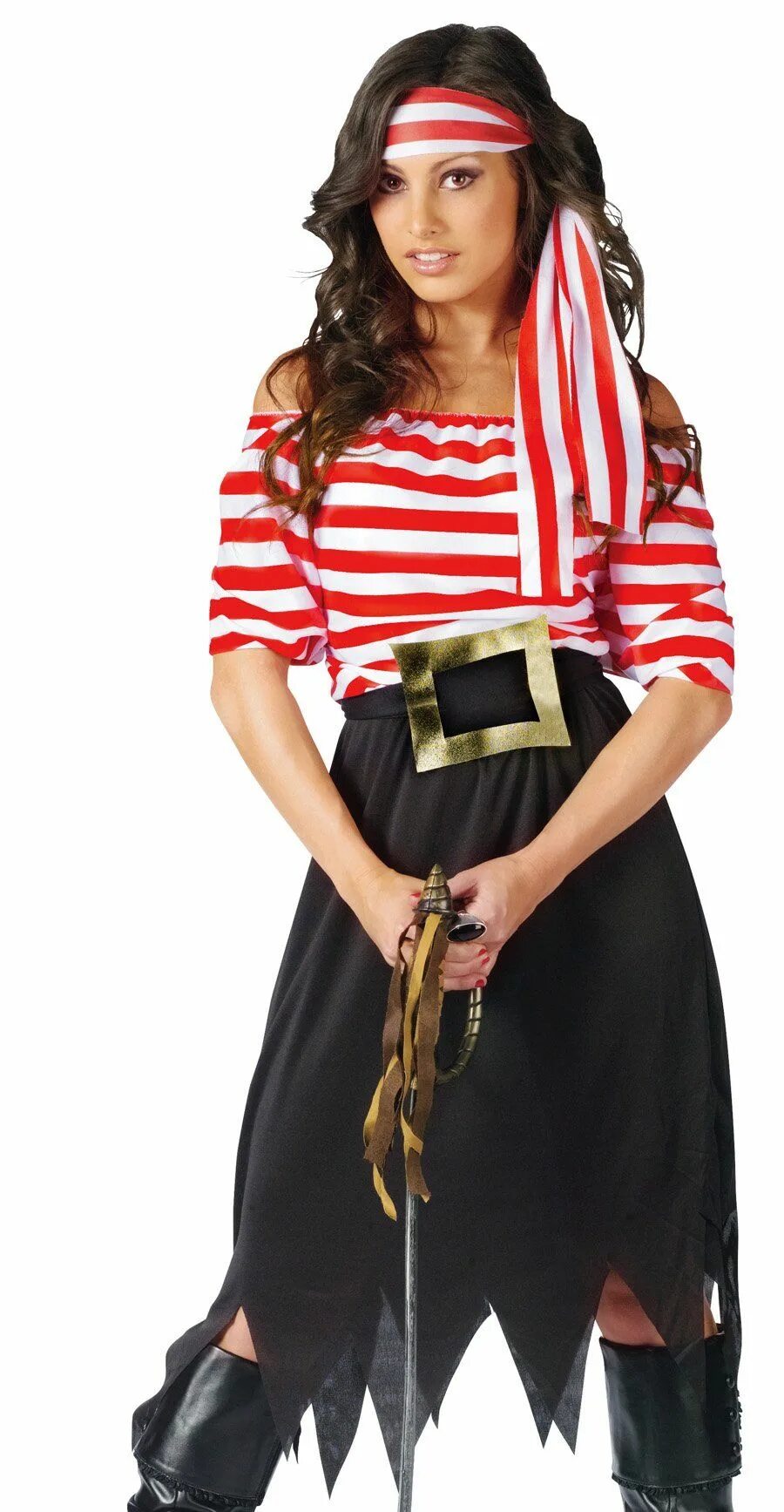 Пиратский стиль женский Fun World Adult Womens Classic Pirate Halloween Costume,One Size Fits up to Size