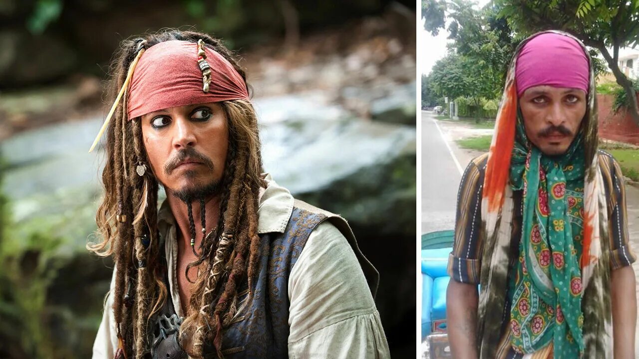 Пираты карибского моря артисты фото имена When Jack Sparrow Is Not Being A Pirate, He Pulls A Rickshaw... In India