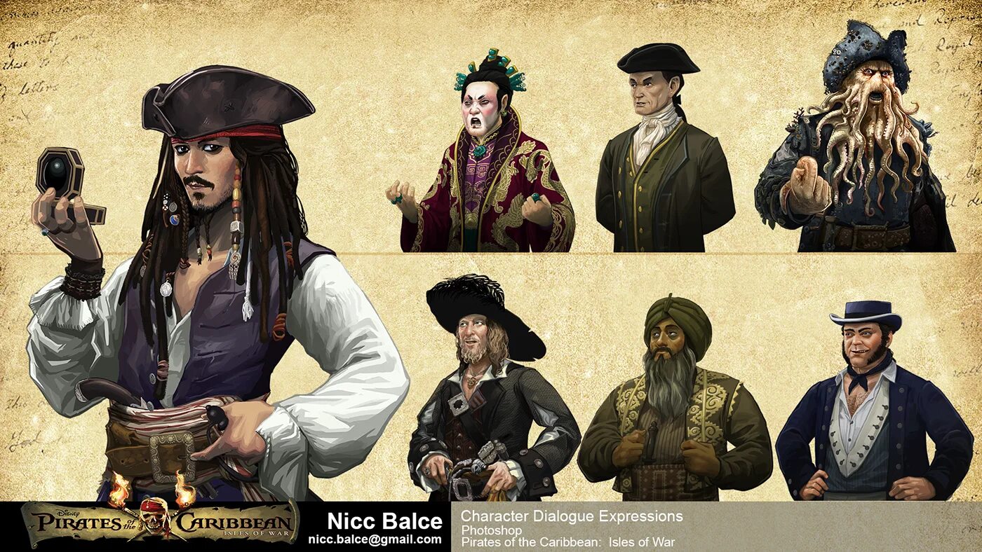 Пираты карибского моря персонажи фото Pirates of the Caribbean: Isles of War (2) Images :: Behance