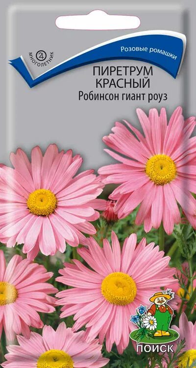 Пиретрум семена фото Пиретрум красный Робинсон гиант роуз (ЦВ) ("М) 0,2гр. - Интернет-магазин семян и