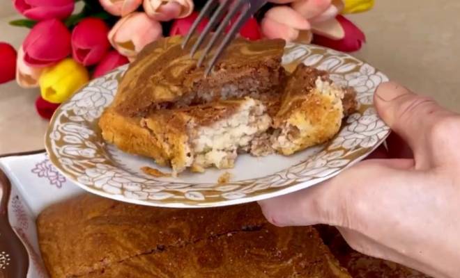 Пирог 4 стакана рецепт с фото Пирог 4 стакана с манкой, кефиром, мукой и сахаром простой рецепт пошаговый