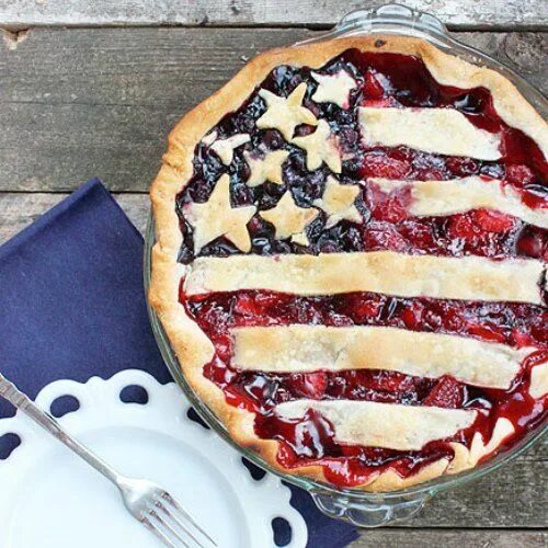 Пирог американский рецепт фото 4th of July Dessert: Patriotic Berry Pie Recipe - Berry pie recipe, 4th of july 