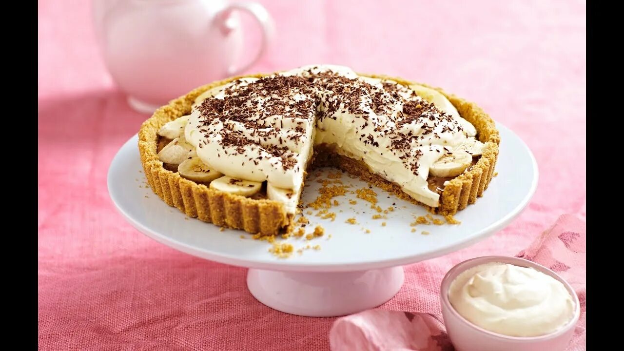Пирог баноффи пай рецепт с фото Banoffee Pie Recipe Eggless Banoffee Pie Recipe - YouTube
