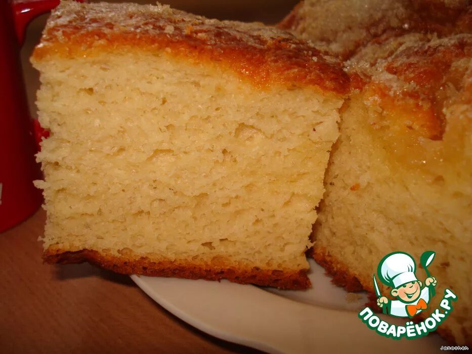 Пирог без начинки рецепт с фото Творожно-дрожжевой пирог "Сахарок" - кулинарный рецепт