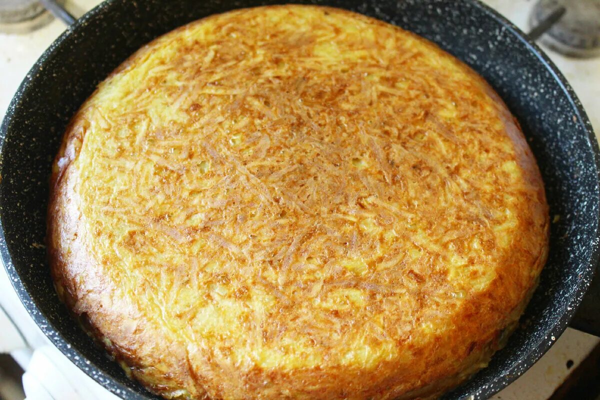 Пирог быстрый на сковороде с фото Картофельный пирог с шампиньонами. Готовится на сковороде и никакой возни с тест