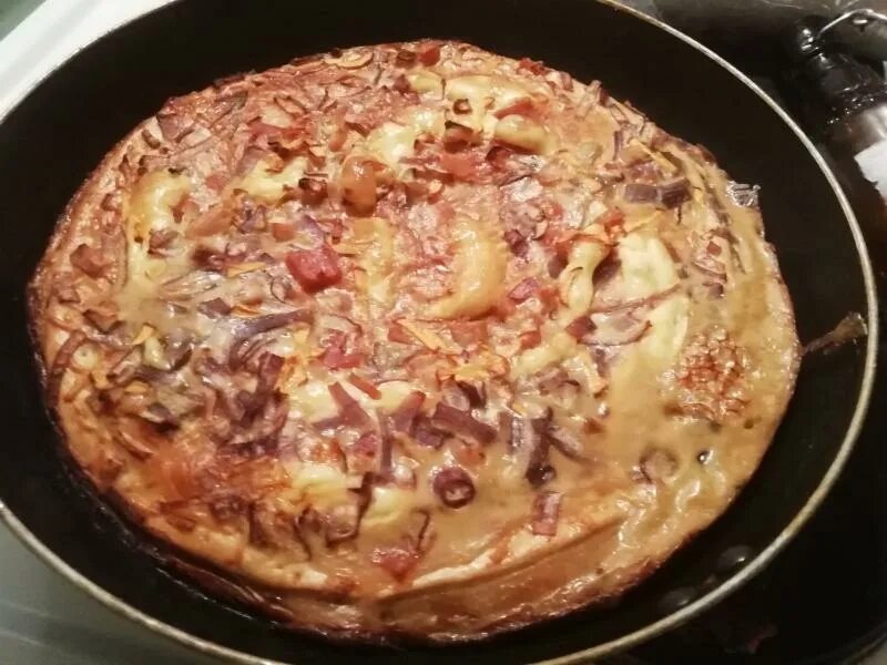 Пирог быстрый на сковороде с фото Яичная пицца на сковороде - рецепт ⋙ TablicaKalorijnosti