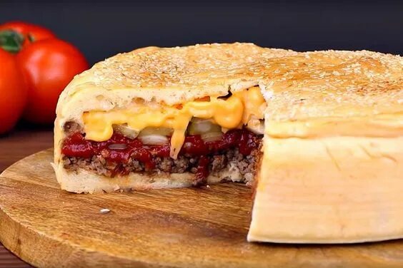 Пирог чизбургер фото Cheeseburger XXL au Thermomix Recette Recette, Cheeseburger, Thermomix