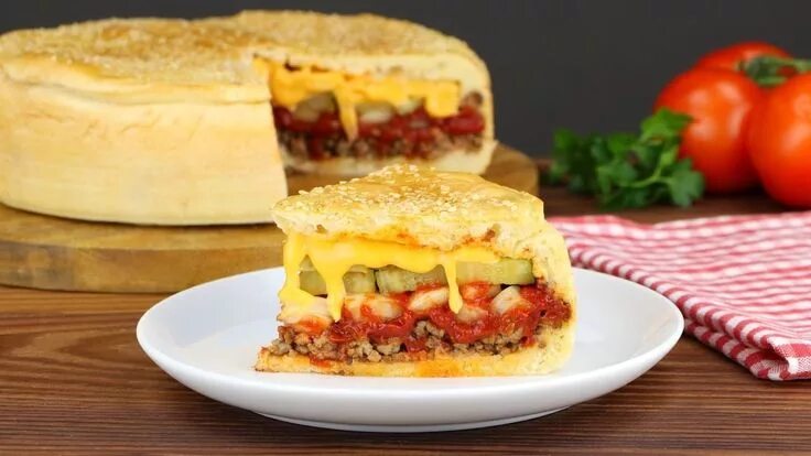 Пирог гамбургер рецепт с фото пошагово "Чизбургер" Мясной пирог Вкусности своими руками. 500 г муки 1 яйцо 4 столовые л