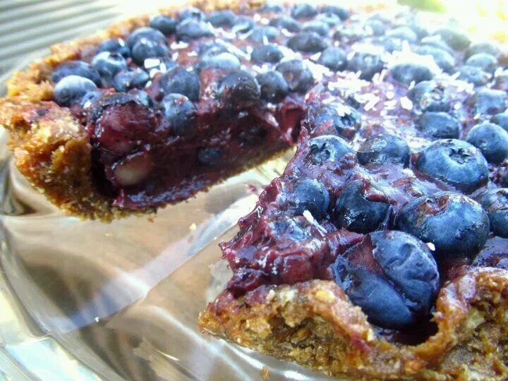 Пирог голубика с фото low fat raw vegan blueberry pie. raw diet food Raw vegan desserts, Raw vegan rec